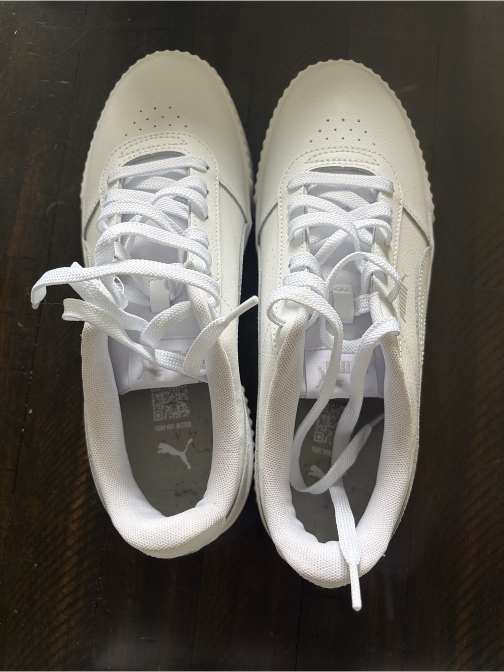 Puma Women's White Low-Top Lace-Up Sneakers